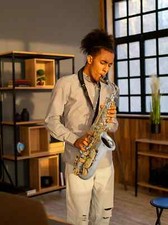 Professional Eb Alto Saxophone Brass E Flat Sax 802 Key Type with Case