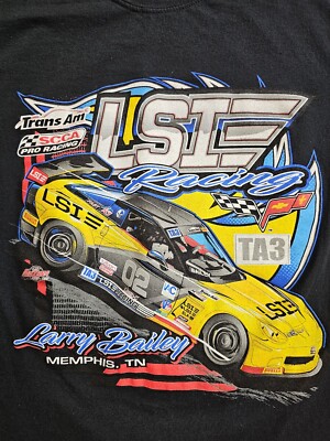Corvette Shirt Men's S Trans Am Racing Pro Aaron Pierce Race Car Larry Bailey