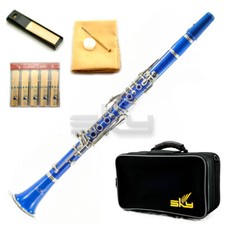  GREAT GIFT SKY Bb Blue Clarinet Package Nickle Silver Keys German Style