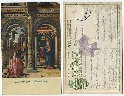 31823 - Francesco Cossa: Die Verkündigung - Ansichtskarte, gelaufen 1921