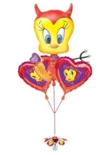 Valentine Foil Helium Balloon Tweety Pie Devil Bunch - Romantic Love Gift