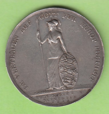 Russia Silver Medal 1813 Alliance with Prussia and Austria Rare nswleipzig