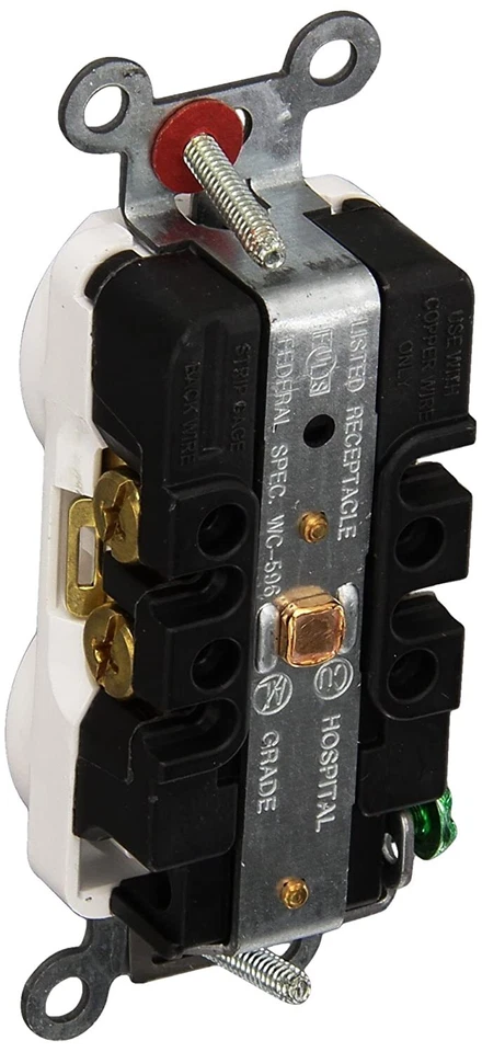 Hubbell Wiring Device-Kellems HBL8300HW DuplexReceptacle, 125V 20A, 5-20R, White - Image 2 of 4