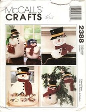 McCalls Crafts 2388 Snowman Christmas Uncut Sewing Pattern