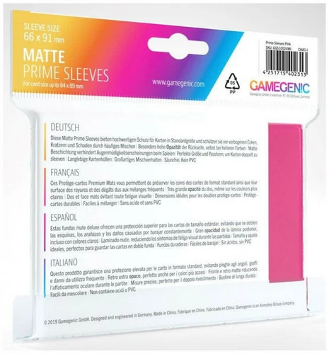 100 Gamegenic Matte Prime Standard Card Sleeves Deck Protectors 66mm x 91mm - Picture 25 of 25
