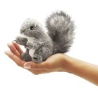 Mini Eichhörnchen, grau Fingerpuppe 2648 Plüschtier Stofftier Kuscheltier