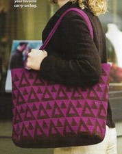 GEOMETRY TOTE HANDBAG PURSE CROCHET PATTERN INSTRUCTIONS