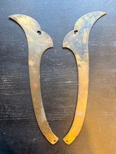 Rare pair of antique kuwagata for japanese samurai helmet armour crest maedate