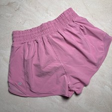 Lululemon Hotty Hot High Rise Lined Short Size 6 pink 2.5