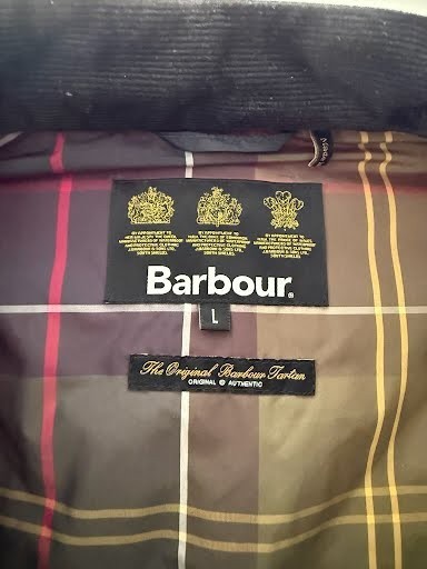 Barbour Biddel Quilted Jacket Navy Full Zip Lightweight Men's Large image 3