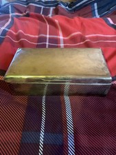 Antique Hallmarked Sterling Silver  483g Mounted Wooden Cigar Box RARE HEAVY 925