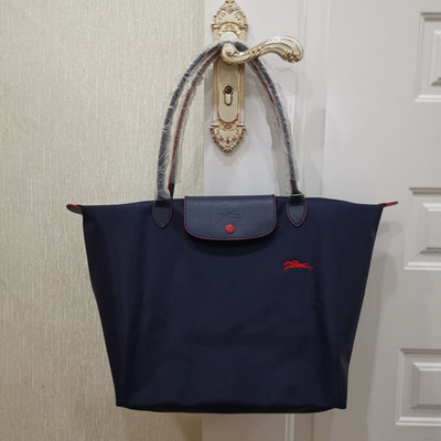 Longchamp Le Pliage Tote Bag Shopping Bag Navy-Blue  L Size