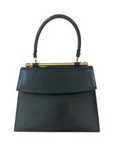 Vintage Bienen Davis Black Leather Purse Bag Old Glamour Movie Prop