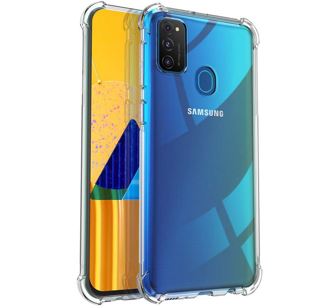 Custodia In Gel TPU Anti-Shock Trasparente Per Samsung Galaxy M30s / M21