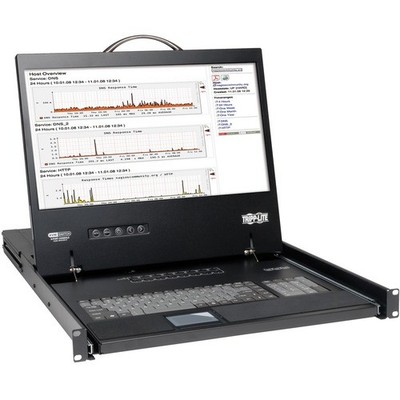 Tripp Lite by Eaton NetController 8-Port 1U Rack-Mount Console KVM Switch with 1