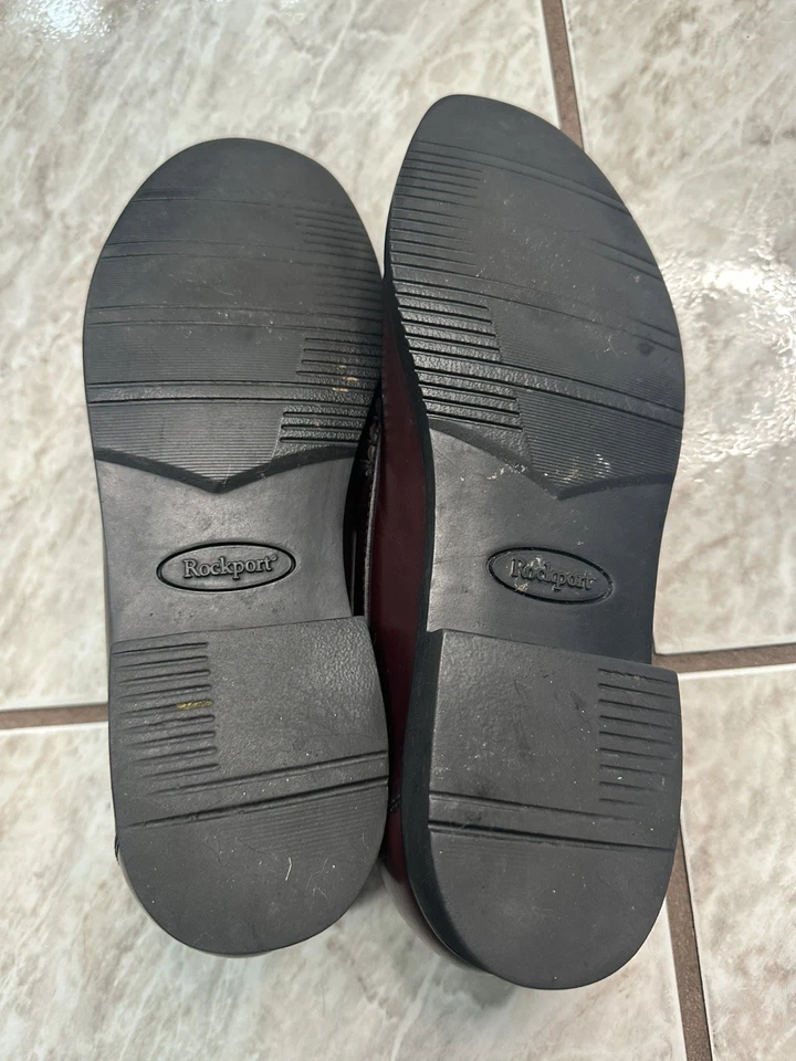 Zapatos sin cordones DresSports by Rockport de cuero borgoña Penny para hombre 11 1/2 Foto 3 de 4