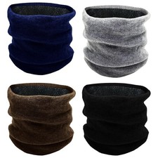 4 PCS Winter Neck Buff Warmers Gaiter Thermal Fleece Lined Scarf Wrap Men