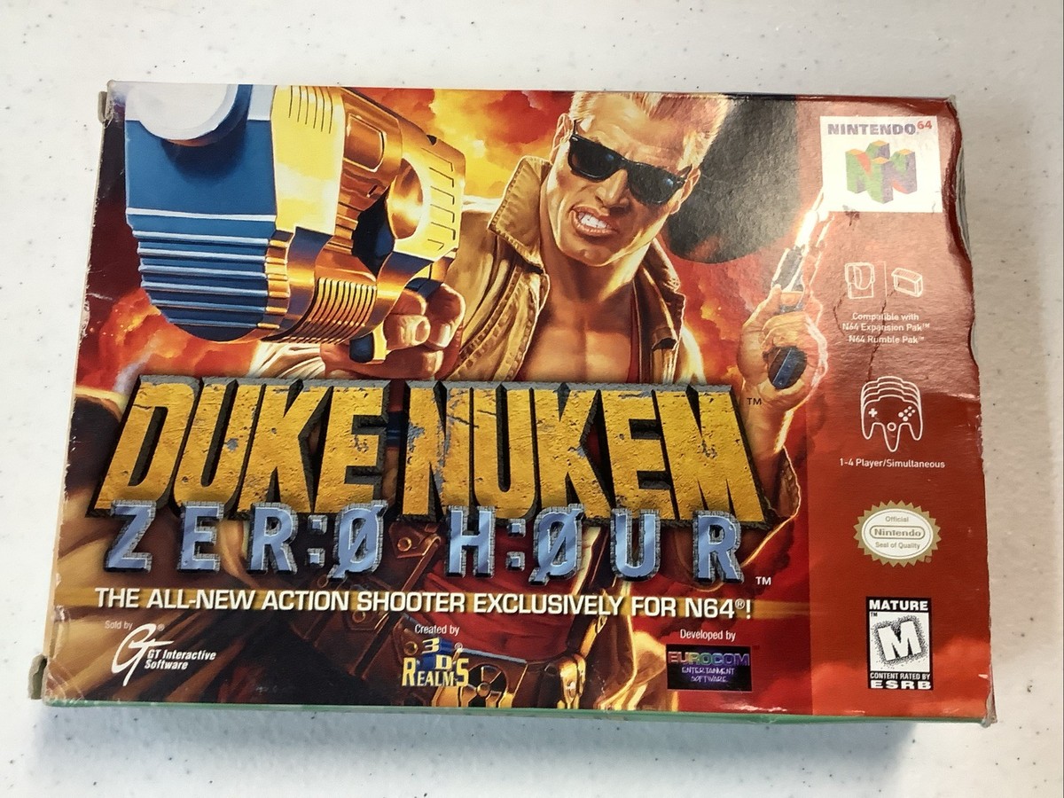 Duke Nukem-Zero Hour - Nintendo 64 (N64) No Manual Boxed Inserts