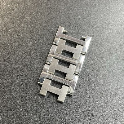 Hermes Genuine 3 Connected Link Clipper Mens Watch Band Bracelet