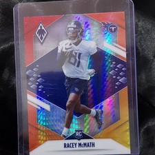 Panini 2021 Phoenix Racey McMath Tennessee Titans #195 Rookie Football Card. rookie card picture