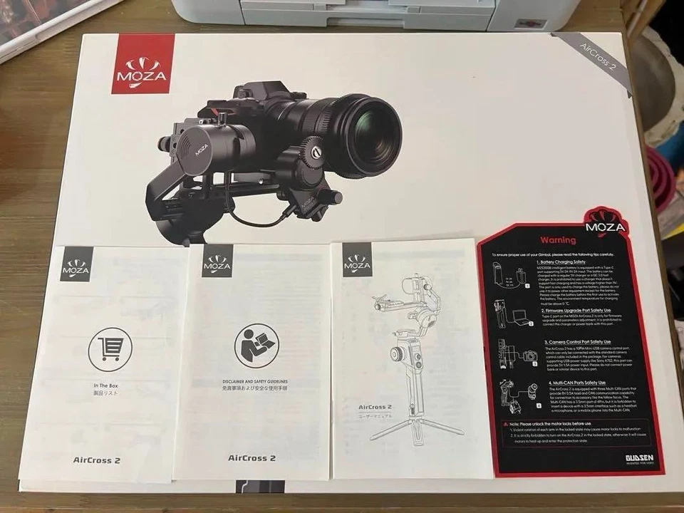 MOZA AirCross2 3-axis Gimbal Stabilizer Complete Set of Accessories JAPAN USED - Image 2 of 4