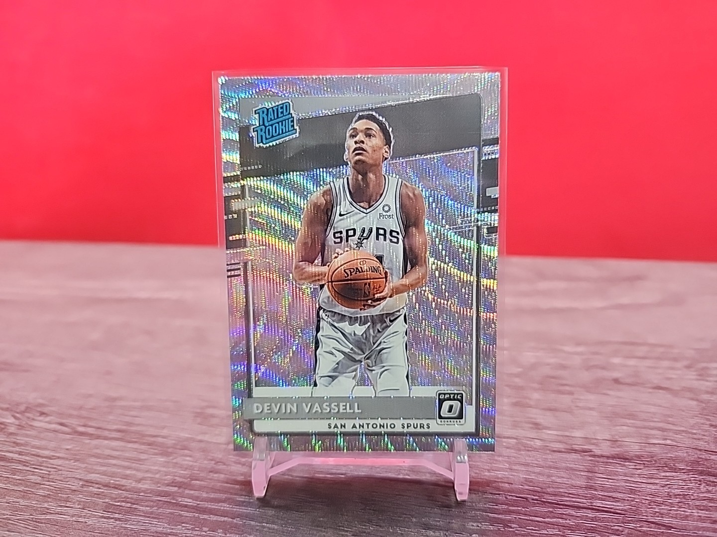 2020-21 Donruss Optic Devin Vassell Rated Rookie Silver Wave Prizm Card RC 161