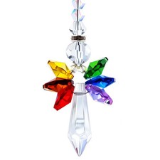 Rainbow Crystal Suncatcher Hanging Ornament for Home, Car, and Porch Decor