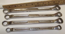 4 Vintage-Snap-On Offset Box End Wrench Made In USA XV 1618,2022,2024,2226 1/2"+
