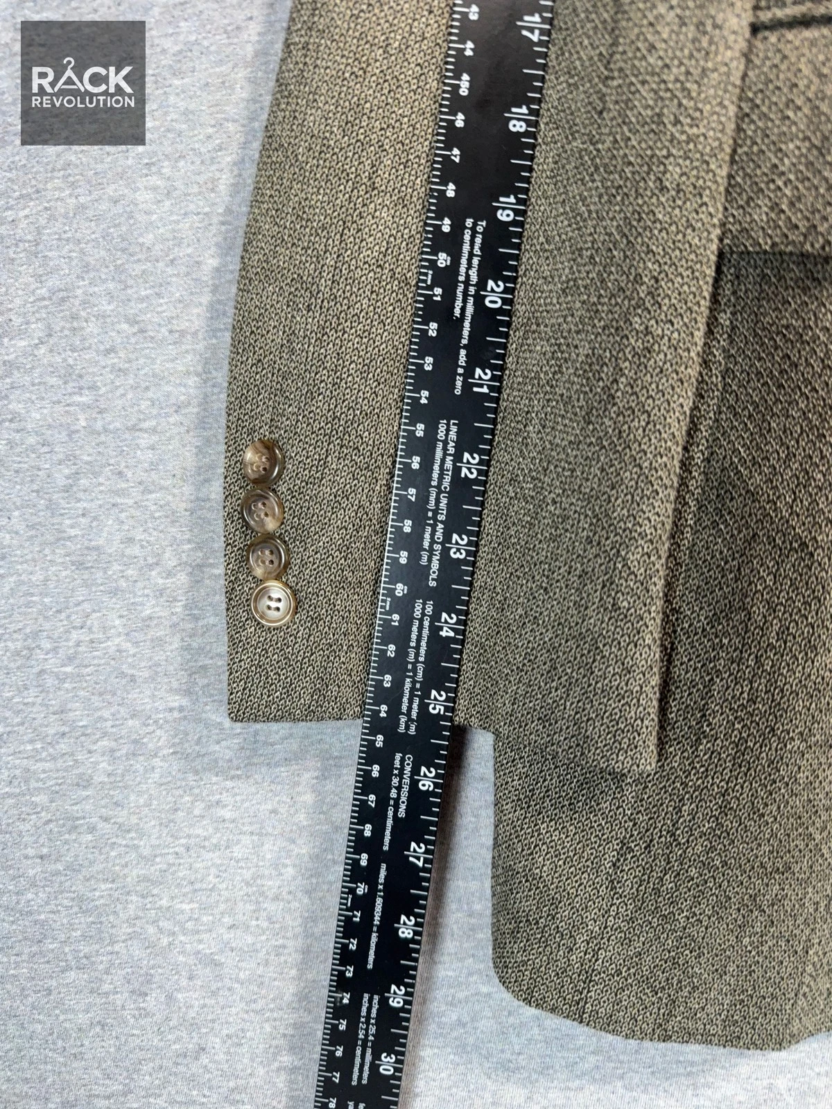 Vintage Hickey Freeman Mens 42R Two Button Brown Textured Wool Sport Coat Blazer image 10