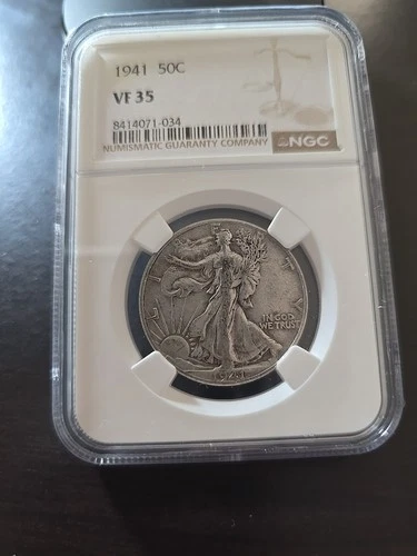 1941-P WALKING LIBERTY HALF DOLLAR NGC VF35 SILVER