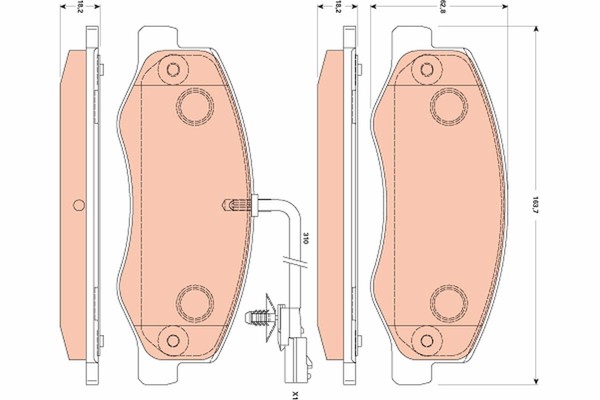 NEU - TRW GDB1885 Bremsbelagsatz, Scheibenbremse Passend FüR Nissan Opel-image