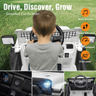 OROFULL 12V Electric Ride On Car with Remote Control & Music for Toddlers, White — photo 6