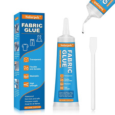 60Ml Fabric Glue with Fine Tip, Clear and Waterproof Washable Badge Glue, Extra