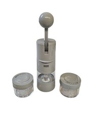 Kuhn Rikon Ratchet  Spice Grinder with 2 Spice Shakers Grey New