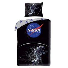Image of NASA Single Duvet Cover Set 2-in-1 Design Bedding Astronaut In Space - EU Size