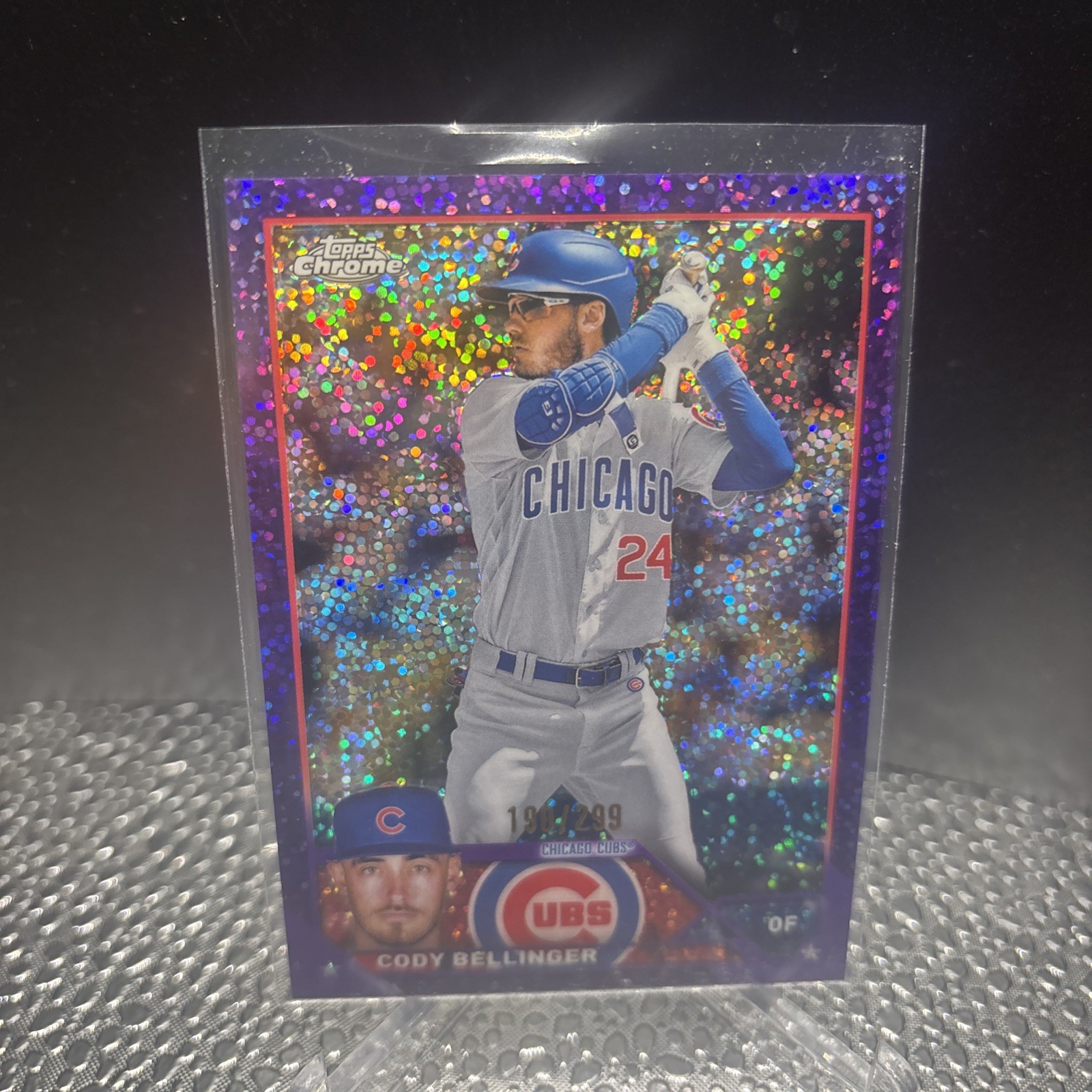 2023 Topps Chrome - Cody Bellinger #21 Purple Speckle Refractor /299