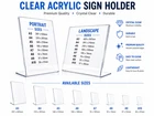 Acrylic Poster Menu Holder Perspex Leaflet Display Stands A3 A4 A5 A6 A7 A8 & A9