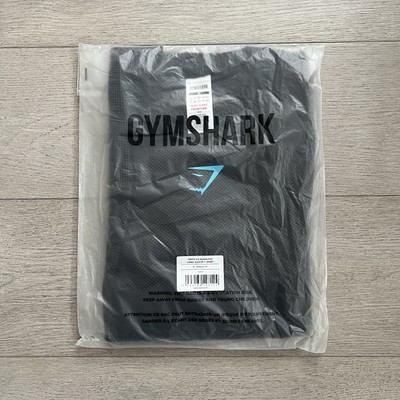GYMSHARK ONYX 5.0 SEAMLESS BLUE/BLACK LONG SLEEVE T-SHIRT SIZE M  FREE AUS SHIP 