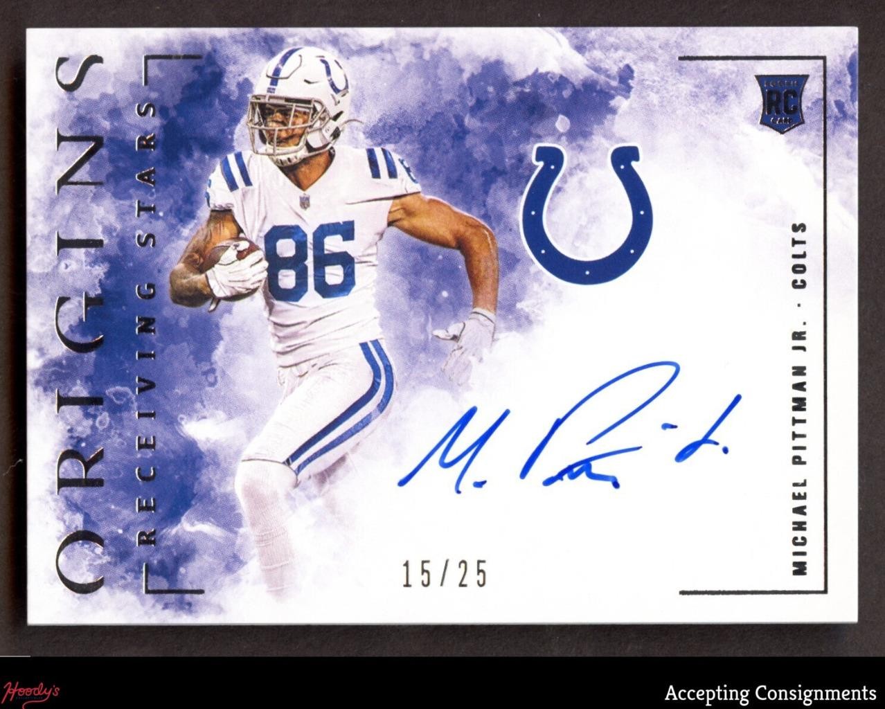 Michael Pittman Jr. Panini Origins Receiving Stars Signatures #RSSMP Base