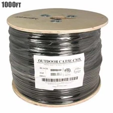 1000FT Cat5e Network Ethernet Cable UTP Outdoor Direct Burial Gel Filled Copper