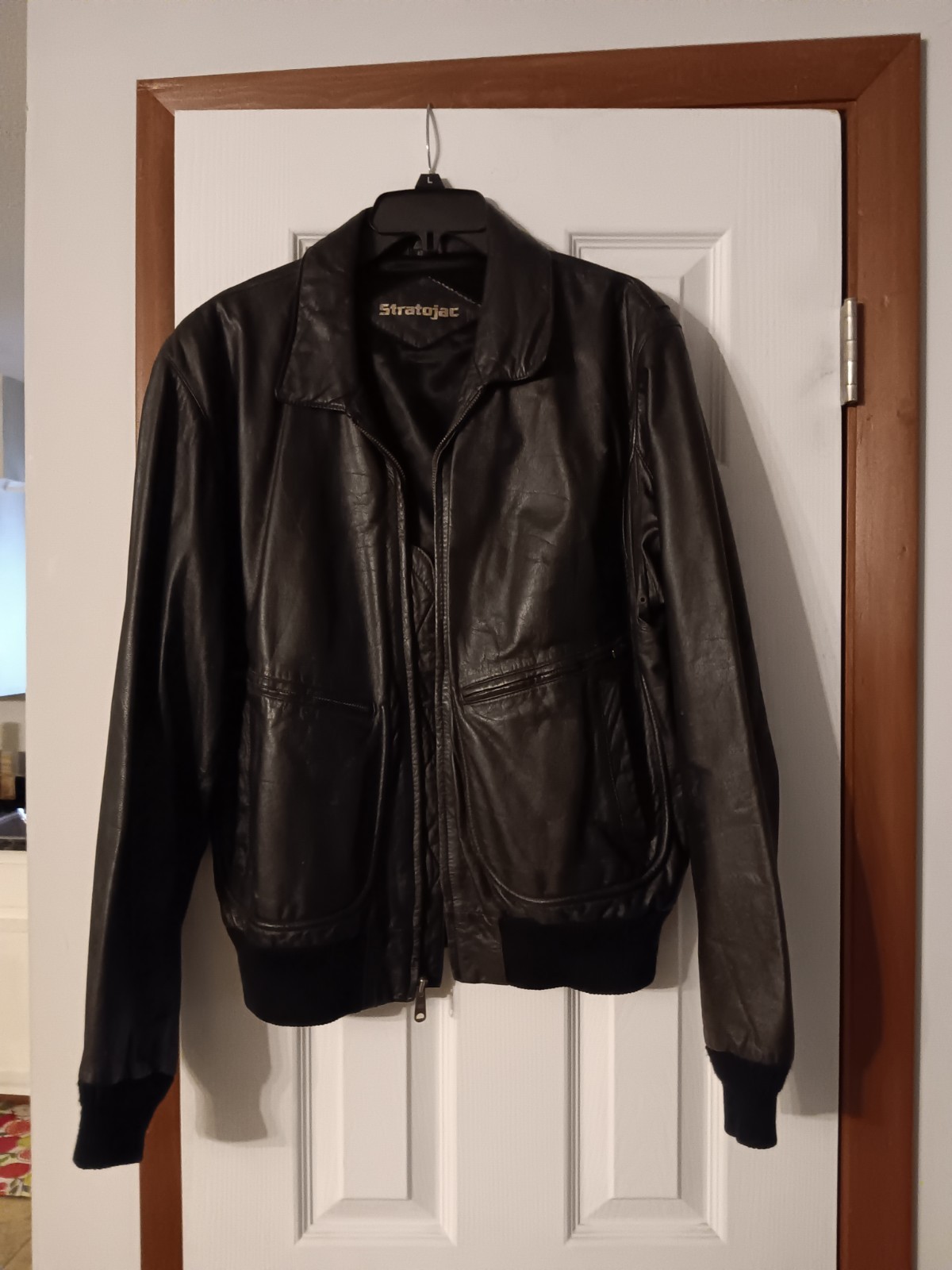 Men's Leather Bomber Jacket Vintage