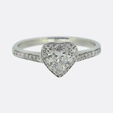 0.60 Carat Heart-Shaped Diamond Cluster Ring