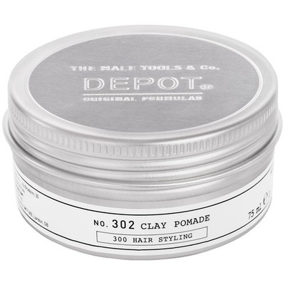 Depot No.302 Clay Pomade 75ml, matt, mittlerer Halt, parabenfrei