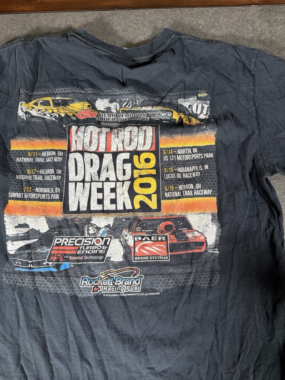 🔥 Hot Rod Drag Week 2016 Vintage Race-Worn T-Shirt 🔥