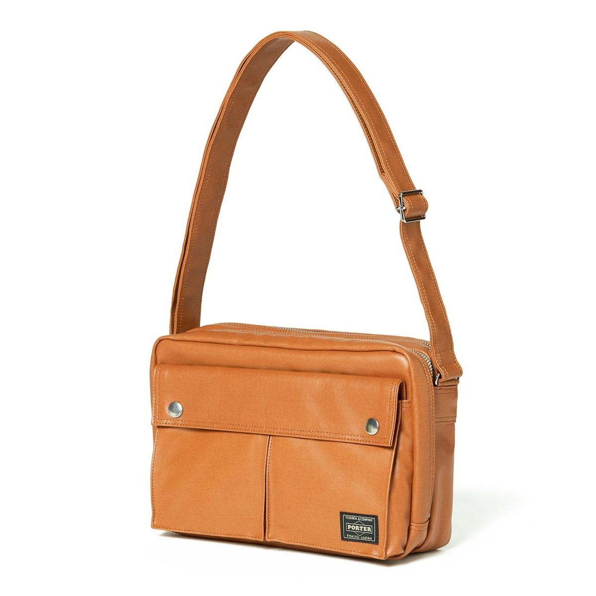 PORTER FREE STYLE SLING BAG W zip Black Camel 707-15165 Unisex