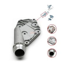 Aluminum Coolant Pump Thermostat Cover Plate Fit For AUDI A4 A5 A6 Q5 06E121139K