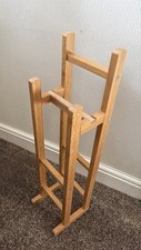 FREE STANDING WOODEN TOILET PAPER ROLL HOLDER AND TISSUE STORAGE