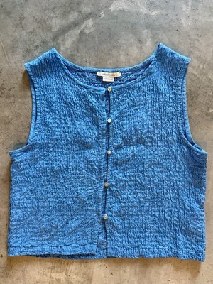 Paloma Wool Blue Livi Shirred Top Size M