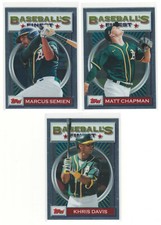 (3) 2020 Topps Baseball's Finest Flashbacks A's Lot Semien Chapman Davis