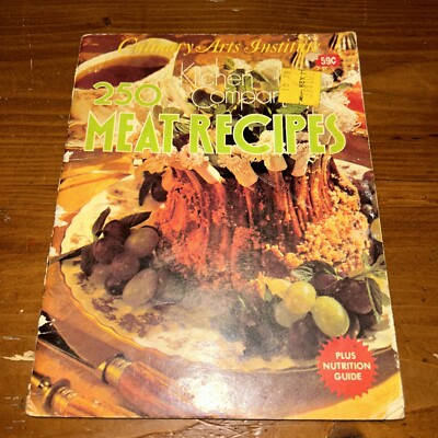 Culinary Arts Institute Kitchen Companion Series 250 Meat Recipes 1975 Vintage